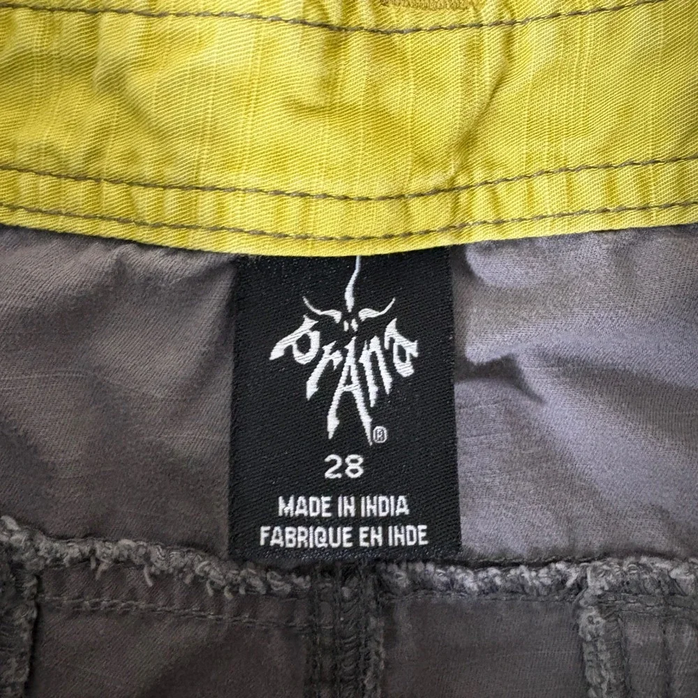 Prana Mens 28 Organic Cotton Gray Ripstop Hiking Cargo Shorts Outdoor AQ670
